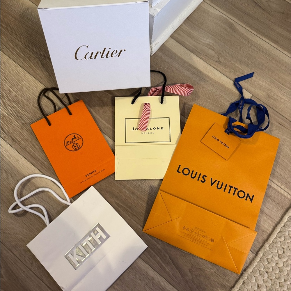 Designer Brand Shopping Bags Collection  Cartier Hermes Louis Vuitton Kith